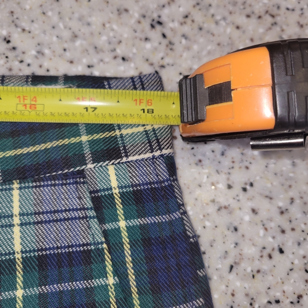 Vintage Levi's Panatela slacks. Green/WHT/blue/yellow plaid. Never worn!!! - Picture 4 of 5